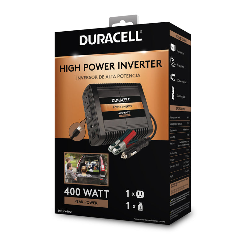 DURACELL - Duracell 115 V 400 W 2 outlets Power Inverter
