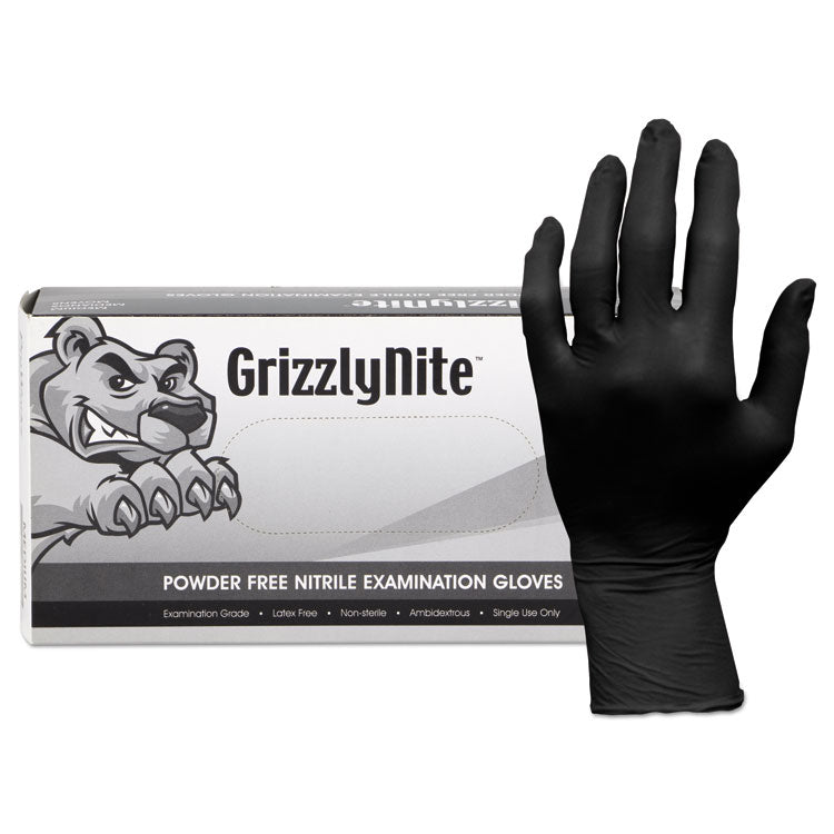 HOSPECO - ProWorks GrizzlyNite Nitrile Gloves, Black, X-Large, 1000/CT