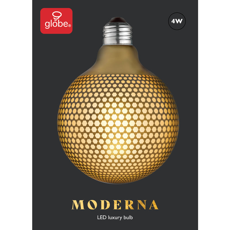 GLOBE ELECTRIC - Globe Electric Moderna G40 E26 (Medium) Filament LED Bulb Amber Soft White 40 Watt Equivalence 1 pk