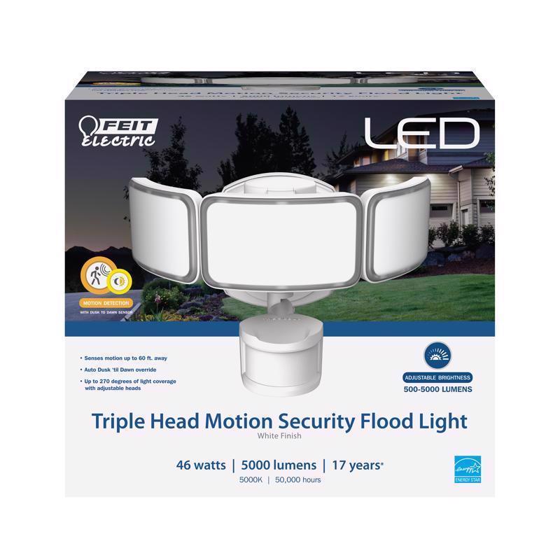 FEIT - Feit LED Motion-Sensing Hardwired LED White Security Floodlight [S105TFL850MOTWH]