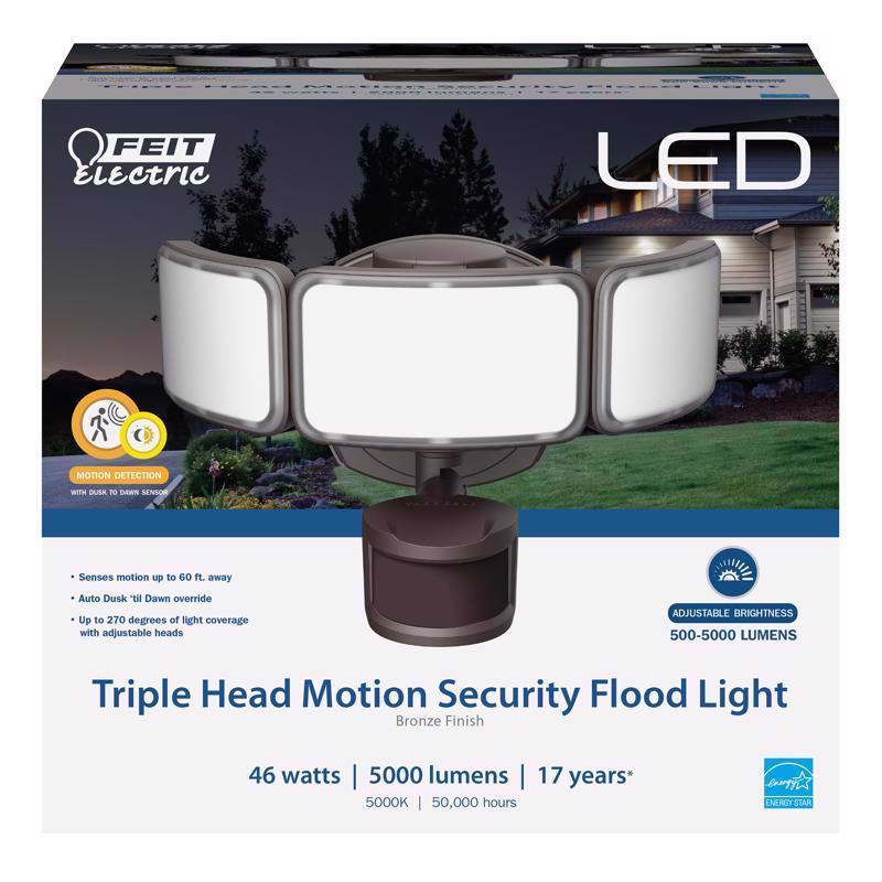 FEIT - Feit LED Motion-Sensing Hardwired LED White Security Floodlight [S10.5TFL850MOTB]