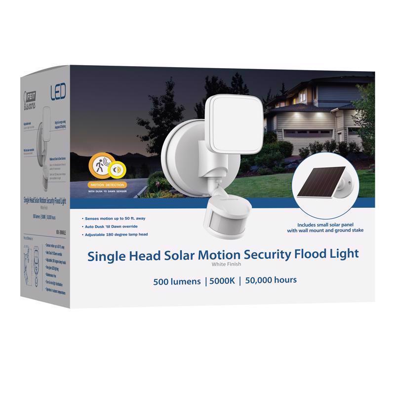 FEIT - Feit LED Motion-Sensing Solar Powered LED White Security Floodlight [S6/500/850SOLWH]