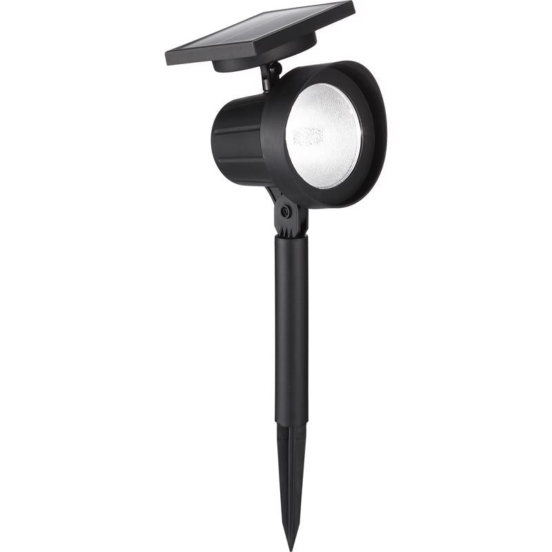 LIVING ACCENTS - Living Accents Black Solar Powered 0.5 W LED Spotlight 1 pk - Case of 12 [GLE728197-30LM]