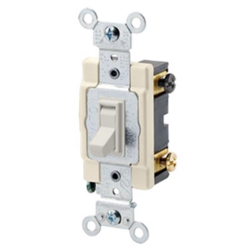 LEVITON - Leviton 15 amps Toggle AC Quiet Switch Light Almond 1 pk