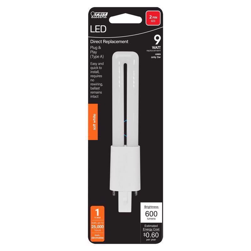 FEIT - Feit LED Linear PL G23 LED Tube Light Soft White 9 Watt Equivalence 1 pk