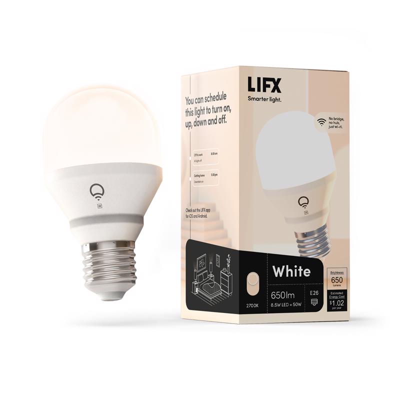 LIFX - LIFX A19 E26 (Medium) Smart-Enabled LED Bulb Warm White 50 Watt Equivalence 1 pk