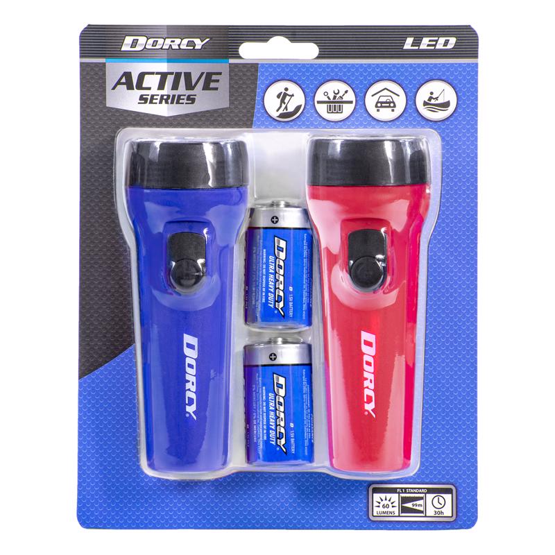 DORCY - Dorcy 60 lm Assorted LED Flashlight Combo Pack D Battery