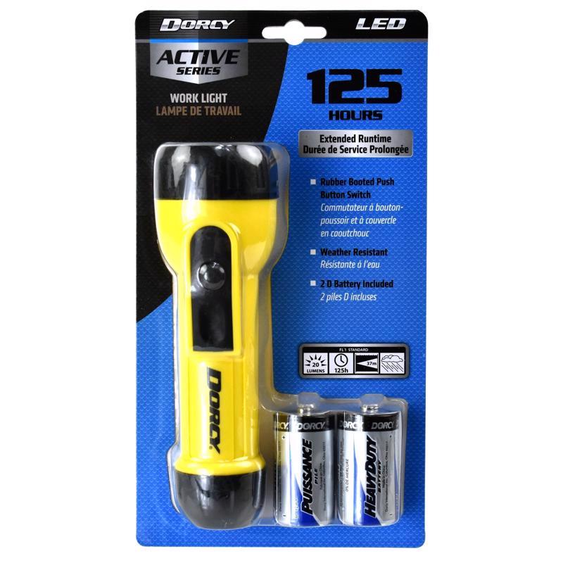 DORCY - Dorcy 20 lm Yellow LED Work Light Flashlight D Battery
