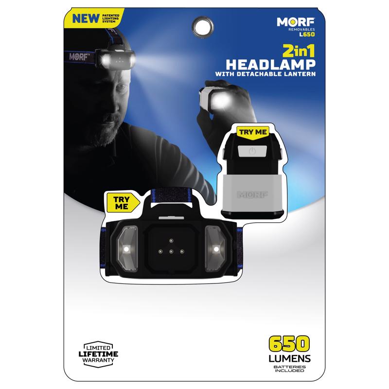 POLICE SECURITY - Police Security MORF 650 lm Black LED Head Lamp AA Battery