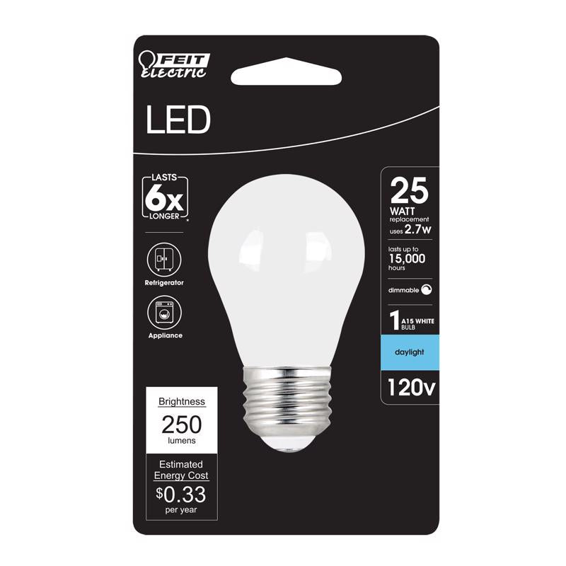 FEIT - Feit A15 E26 (Medium) Filament LED Bulb Daylight 25 Watt Equivalence 1 pk - Case of 6