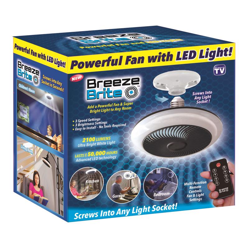 BREEZE BRITE - Breeze Brite Fan with LED Light 1 pk