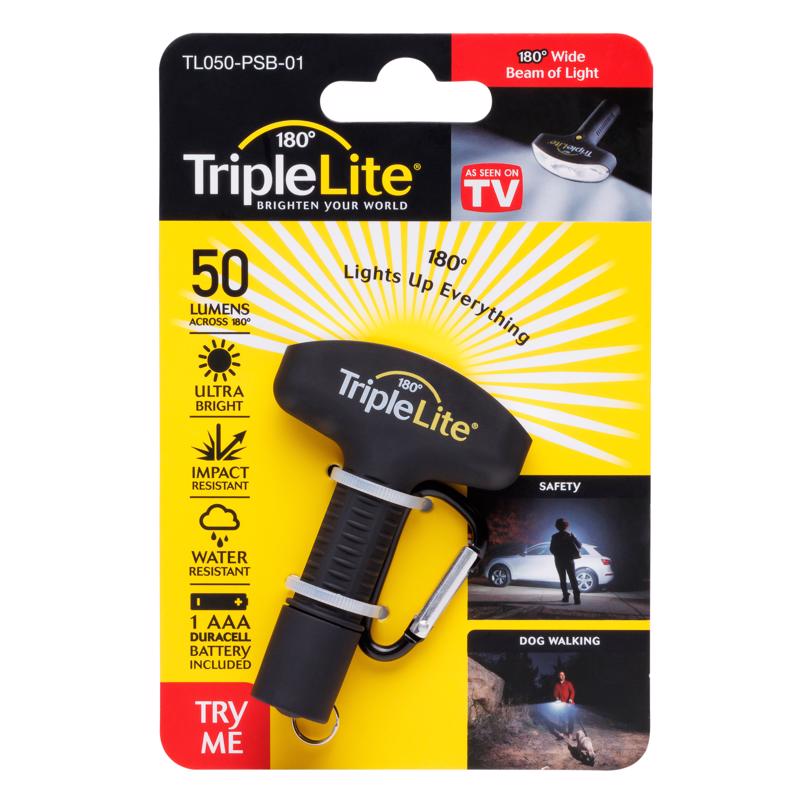 TRIPLELITE - TripleLite 50 lm Black LED Flashlight AAA Battery