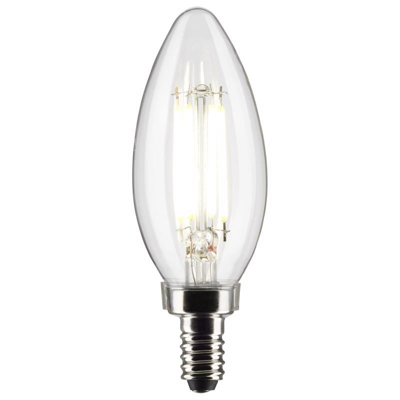 SATCO - Satco B11 E12 (Candelabra) Filament LED Bulb Soft White 60 Watt Equivalence 2 pk