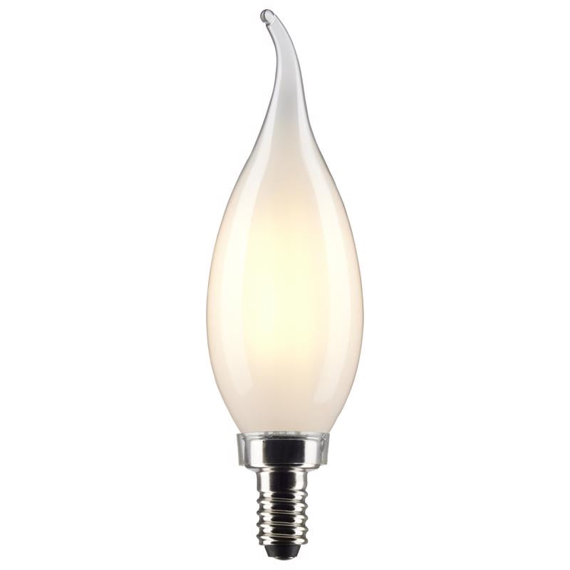 SATCO - Satco CA10 (Flame Tip) E12 (Candelabra) Filament LED Bulb Soft White 40 Watt Equivalence 2 pk [S21844]