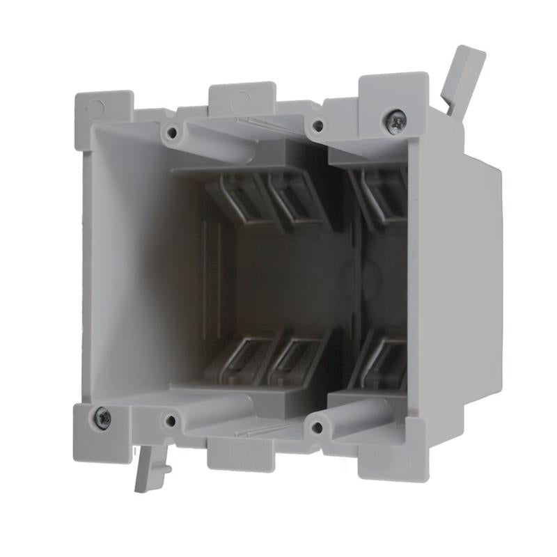 CANTEX - Cantex EZ Box Old Work 34 cu in Rectangle PVC 2 gang Outlet Box Gray