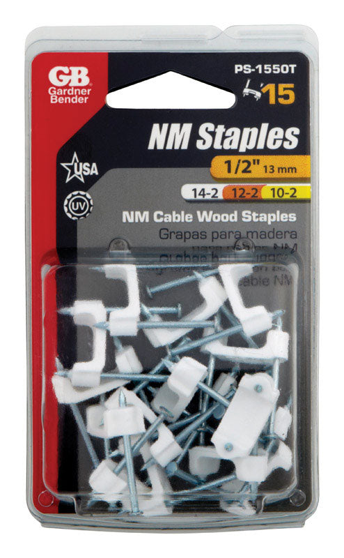 GARDNER BENDER - Gardner Bender 1/2 in. W Plastic Insulated Cable Staple 15 pk