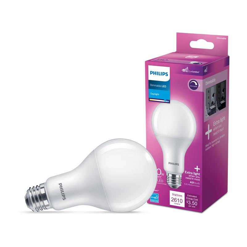 PHILIPS - Philips A21 E26 (Medium) LED Bulb Daylight 150 Watt Equivalence 1 pk [571505]