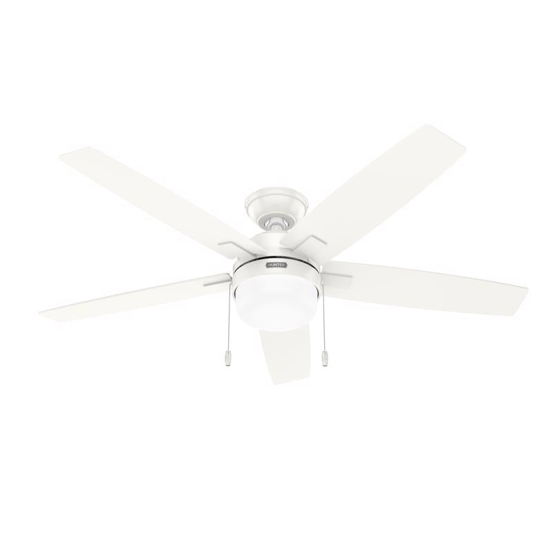 HUNTER - Hunter Anisten 52 in. White LED Indoor Ceiling Fan