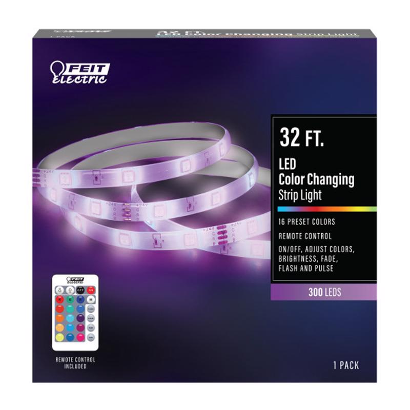 FEIT - Feit LED 32 ft. L Color Changing Plug-In LED Tape Light 1 pk