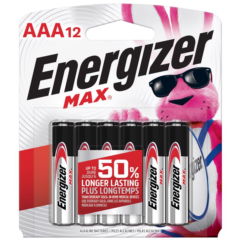 ENERGIZER - Energizer Max AAA Alkaline Batteries 12 pk Carded