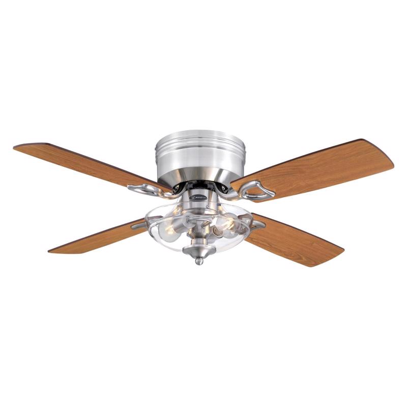 WESTINGHOUSE - Westinghouse Hadley 42 in. Brushed Nickel Brown LED Indoor Ceiling Fan [7311148]