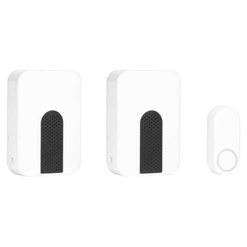 GLOBE - Globe Black/White Plastic Wireless Doorbell Kit