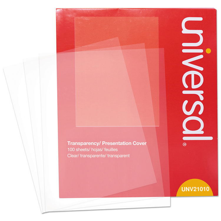 Universal - Black and White Laser Printer Transparency Film, 8.5 x 11, 100/Pack