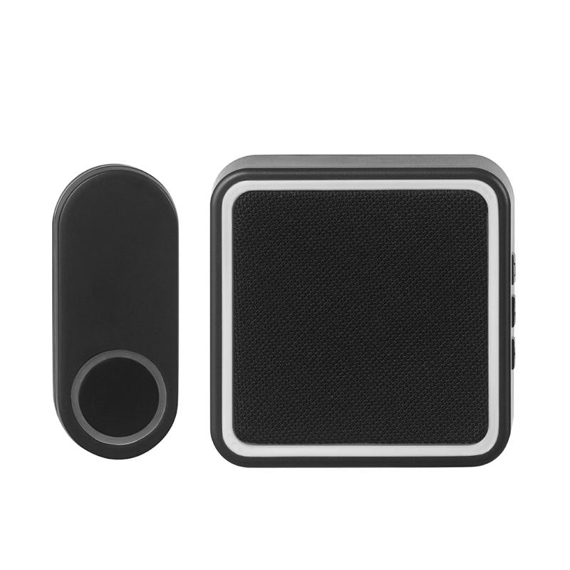 GLOBE - Globe Heath Zenith Black Plastic Wireless Door Chime Kit