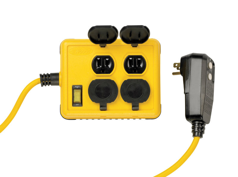 SOUTHWIRE - Southwire Yellow Jacket 6 ft. L 4 outlets Workshop Power Box Yellow