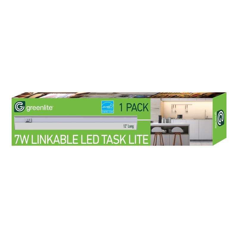 GREENLITE - Greenlite 12 in. L White Plug-In LED Under Cabinet Light Strip 600 lm