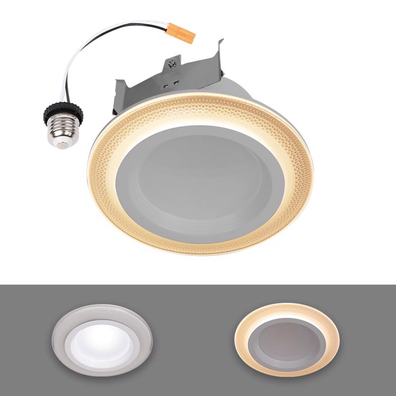 HALO - Halo Warm White 4 in. W LED Recessed Downlight with Nightlight Trim 9.5 W