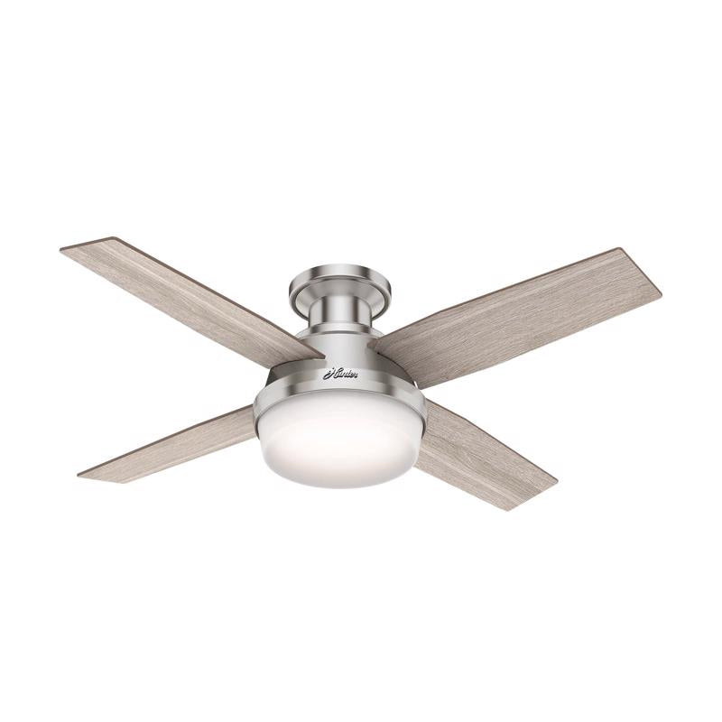 HUNTER FAN - Hunter Dempsey 44 in. Brushed Nickel Silver LED Indoor Ceiling Fan