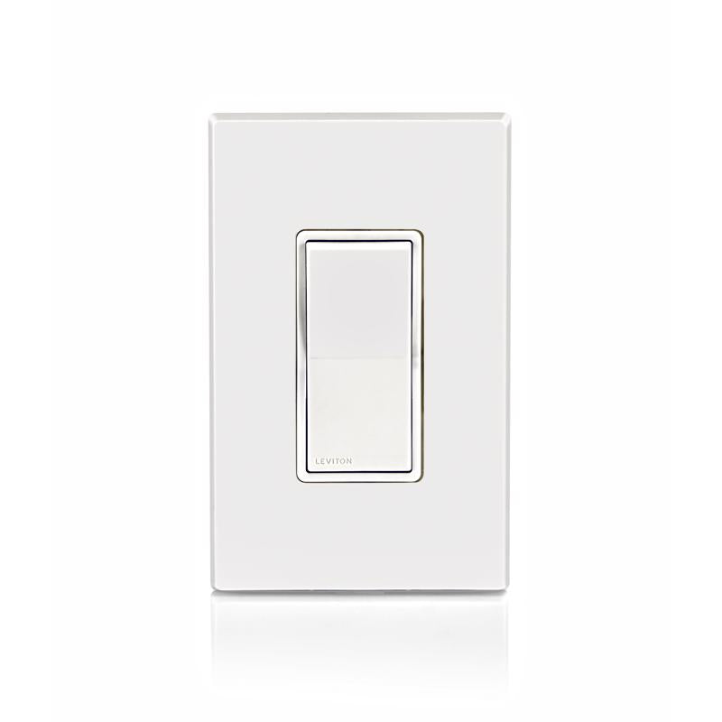 LEVITON - Leviton Single Pole Rocker Switch White 1 pk