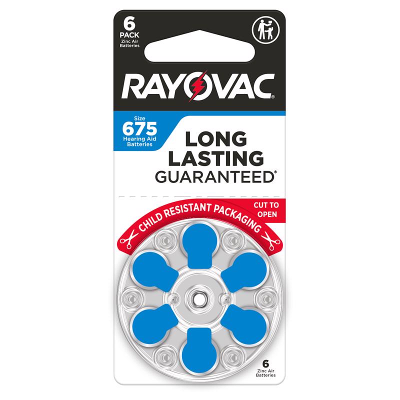 RAYOVAC - Rayovac Zinc Air 675 1.45 V Hearing Aid Battery 6 pk