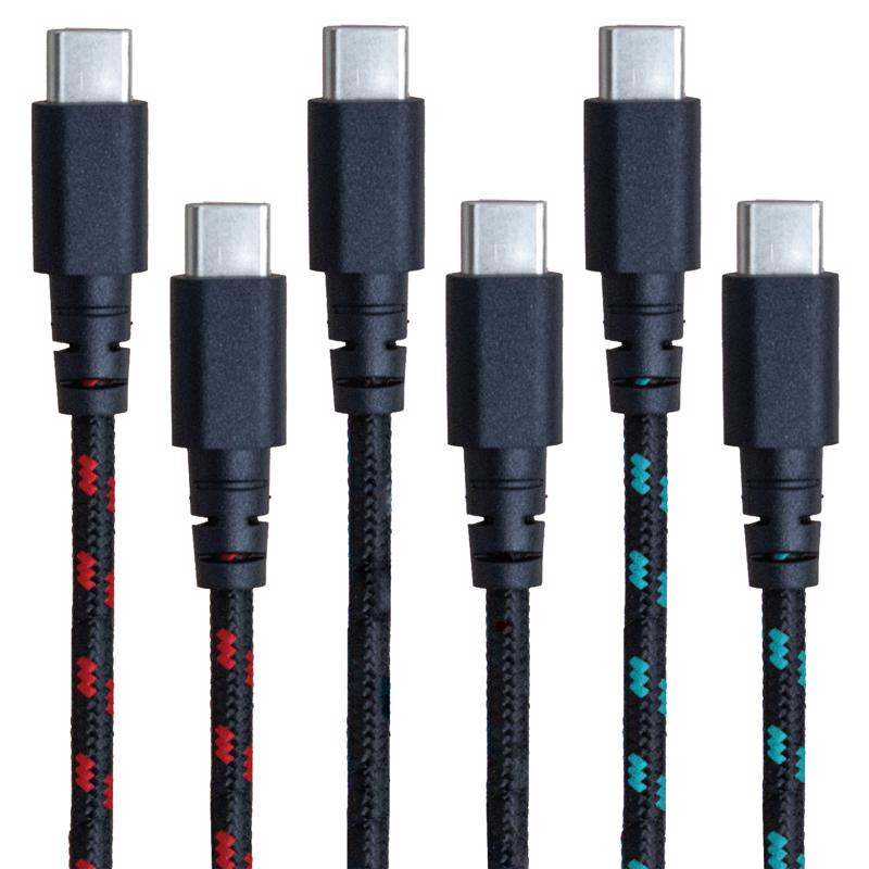FUSEBOX - Fusebox Type C to Type C Cable 4 ft. Assorted