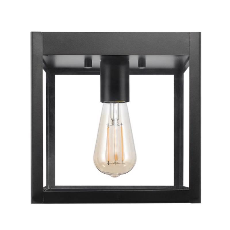 GLOBE ELECTRIC - Globe Electric Switch Incandescent/LED Matte Black Dimmable Outdoor Light Fixture Hardwired