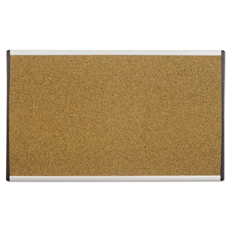 Quartet - ARC Frame Cubicle Cork Board, 24 x 14, Tan Surface, Silver Aluminum Frame