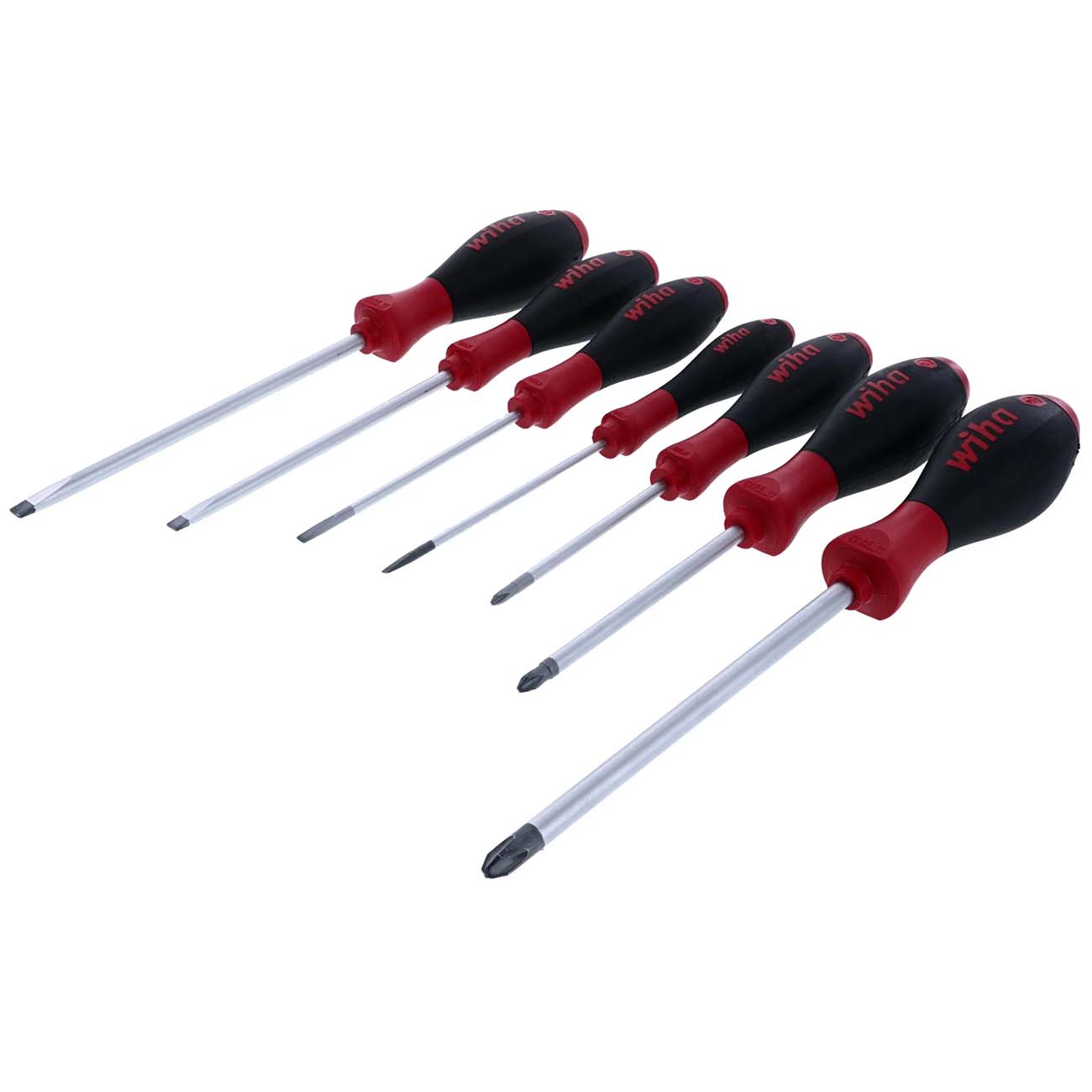 Wiha SoftFinish Slotted and Phillips Screwdriver Set - 7 Piece Set