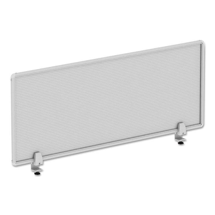 Alera - Polycarbonate Privacy Panel, 47w x 0.5d x 18h, Silver/Clear