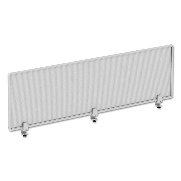 Alera - Polycarbonate Privacy Panel, 65w x 0.5d x 18h, Silver/Clear