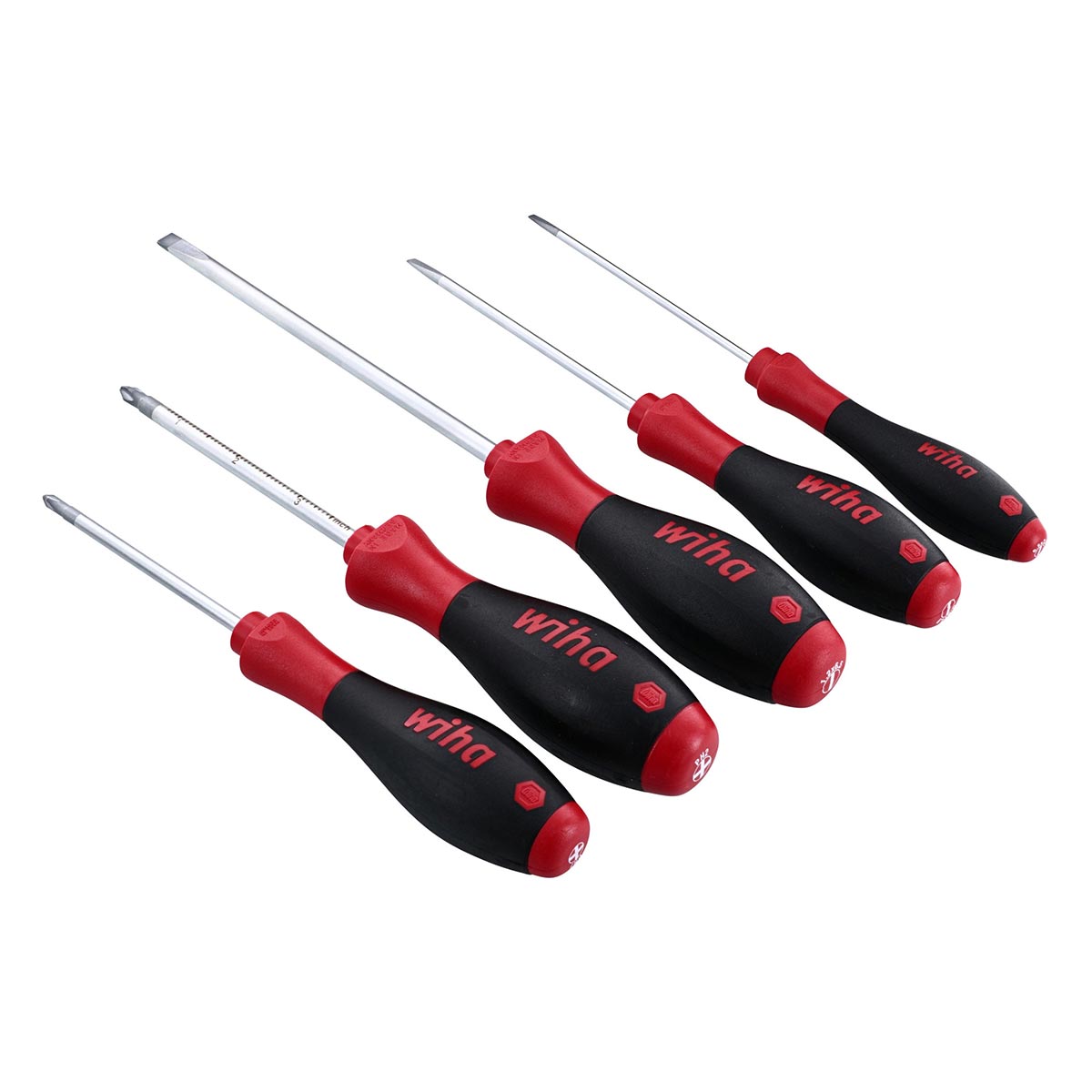 Wiha SoftFinish Slotted/Phillips Screwdriver Set (5 Piece Set)