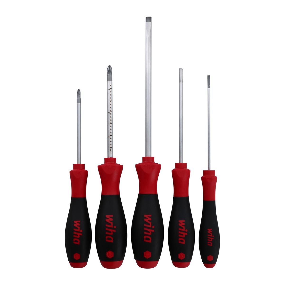 Wiha SoftFinish Slotted/Phillips Screwdriver Set (5 Piece Set)