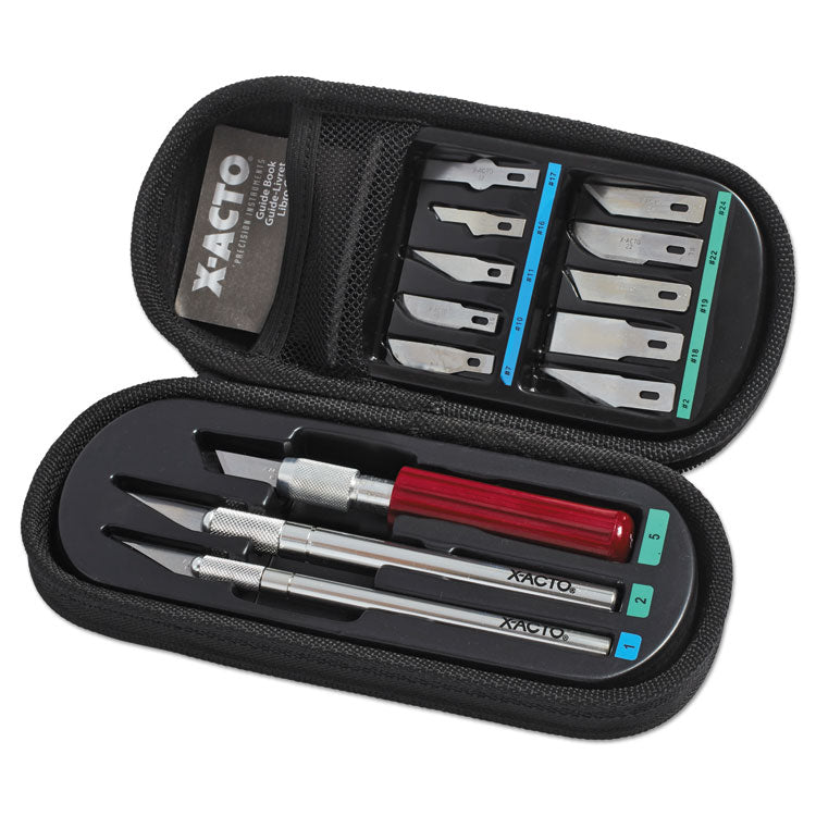 X-ACTO - Knife Set, 3 Knives, 10 Blades, Carrying Case