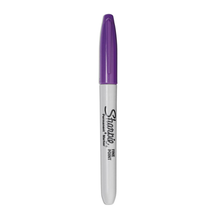 Sharpie - Fine Tip Permanent Marker, Fine Bullet Tip, Purple, Dozen