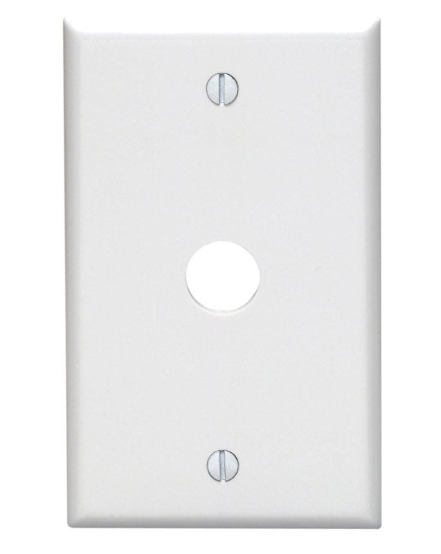 LEVITON - Leviton White 1 gang Thermoset Plastic Cable/Telco Wall Plate 1 pk [88017-000]