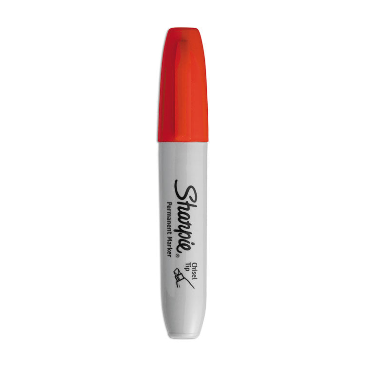 Sharpie - Chisel Tip Permanent Marker, Medium Chisel Tip, Red, Dozen