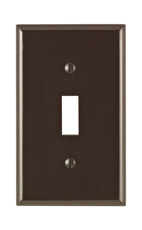 LEVITON - Leviton Brown 1 gang Nylon Toggle Wall Plate 1 pk