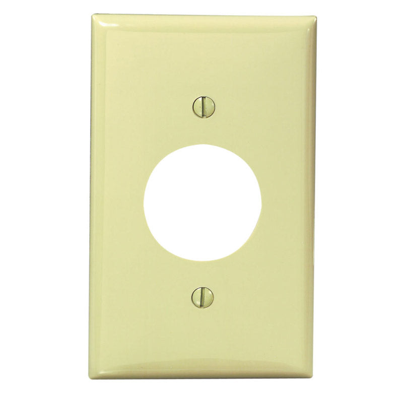 LEVITON - Leviton Ivory 1 gang Nylon Outlet Wall Plate 1 pk