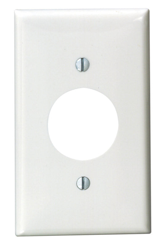 LEVITON - Leviton White 1 gang Nylon Outlet Wall Plate 1 pk