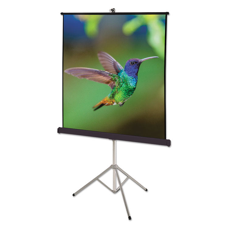 Quartet - Portable Tripod Projection Screen, 60 x 60, White Matte Finish